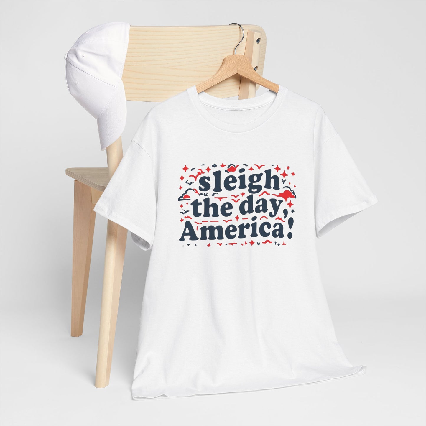 Christmas Patriotic Tee - Sleigh The Day America