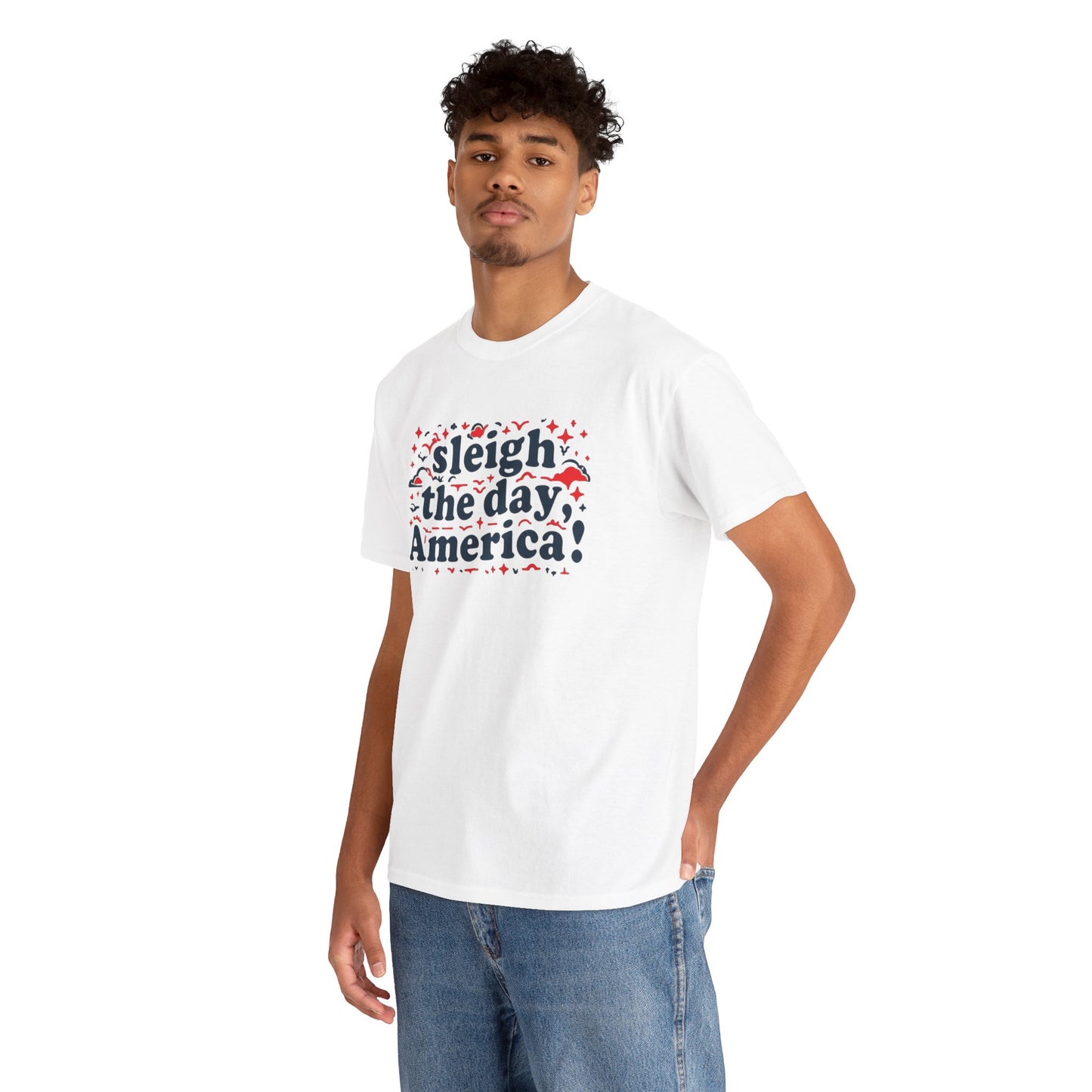 Christmas Patriotic Tee - Sleigh The Day America