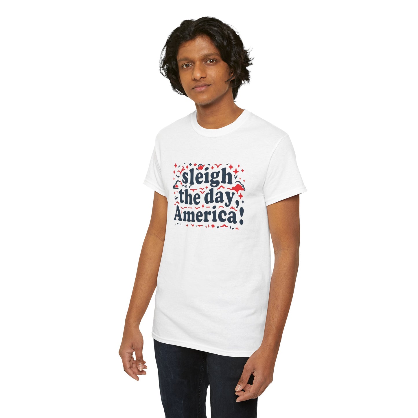 Christmas Patriotic Tee - Sleigh The Day America